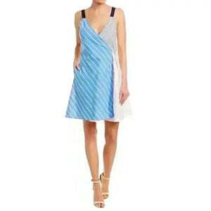 Joie Editha Striped Sleeveless Wrap Dress Size XS